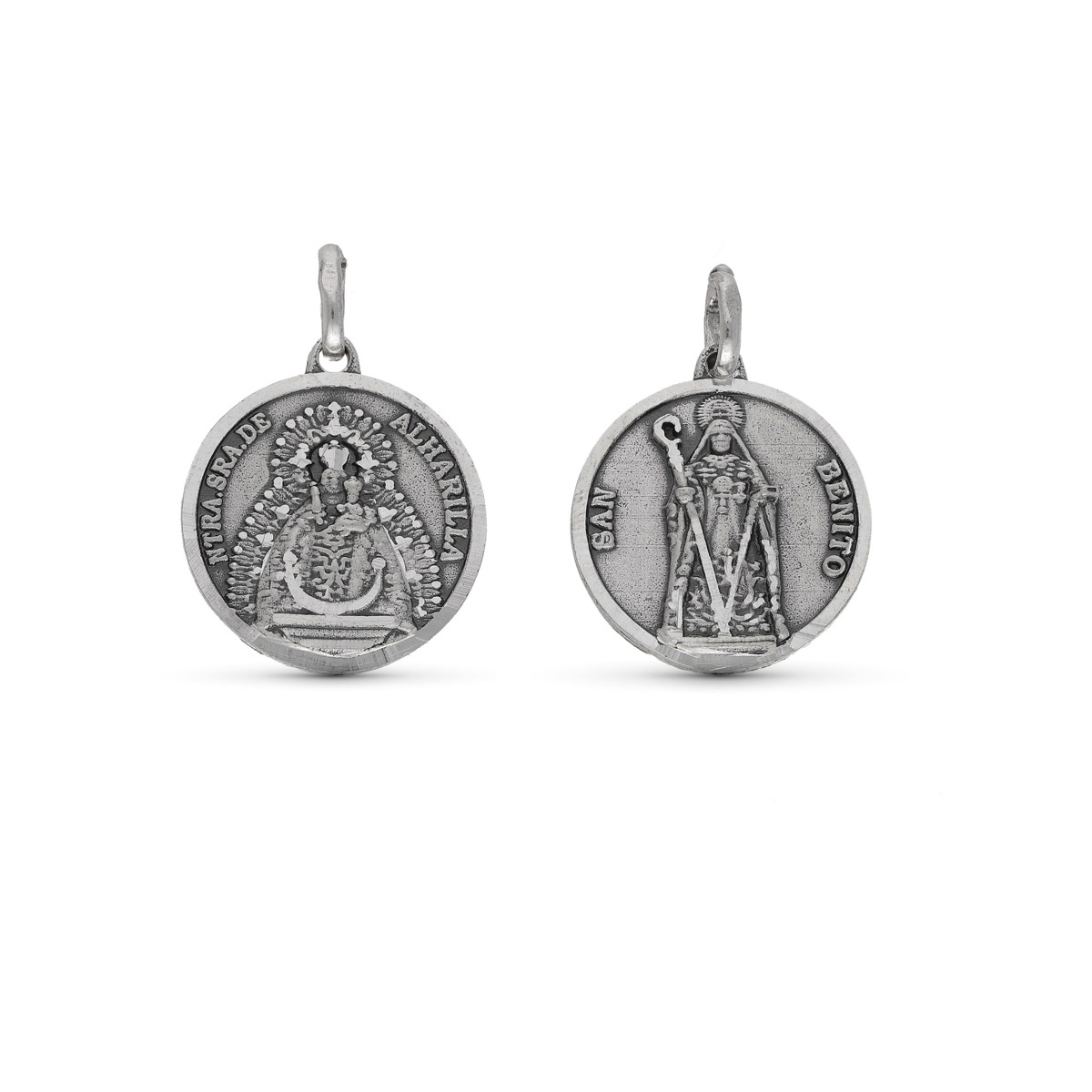 Medallas Virgen de Alharilla y San Benito