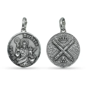 Medalla reversible de Santa Bárbara y Artillería de 2 cm en Plata de Ley 925.