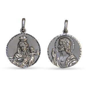 Medallas Virgen del Carmen y Sagrado Corazón de Jesús