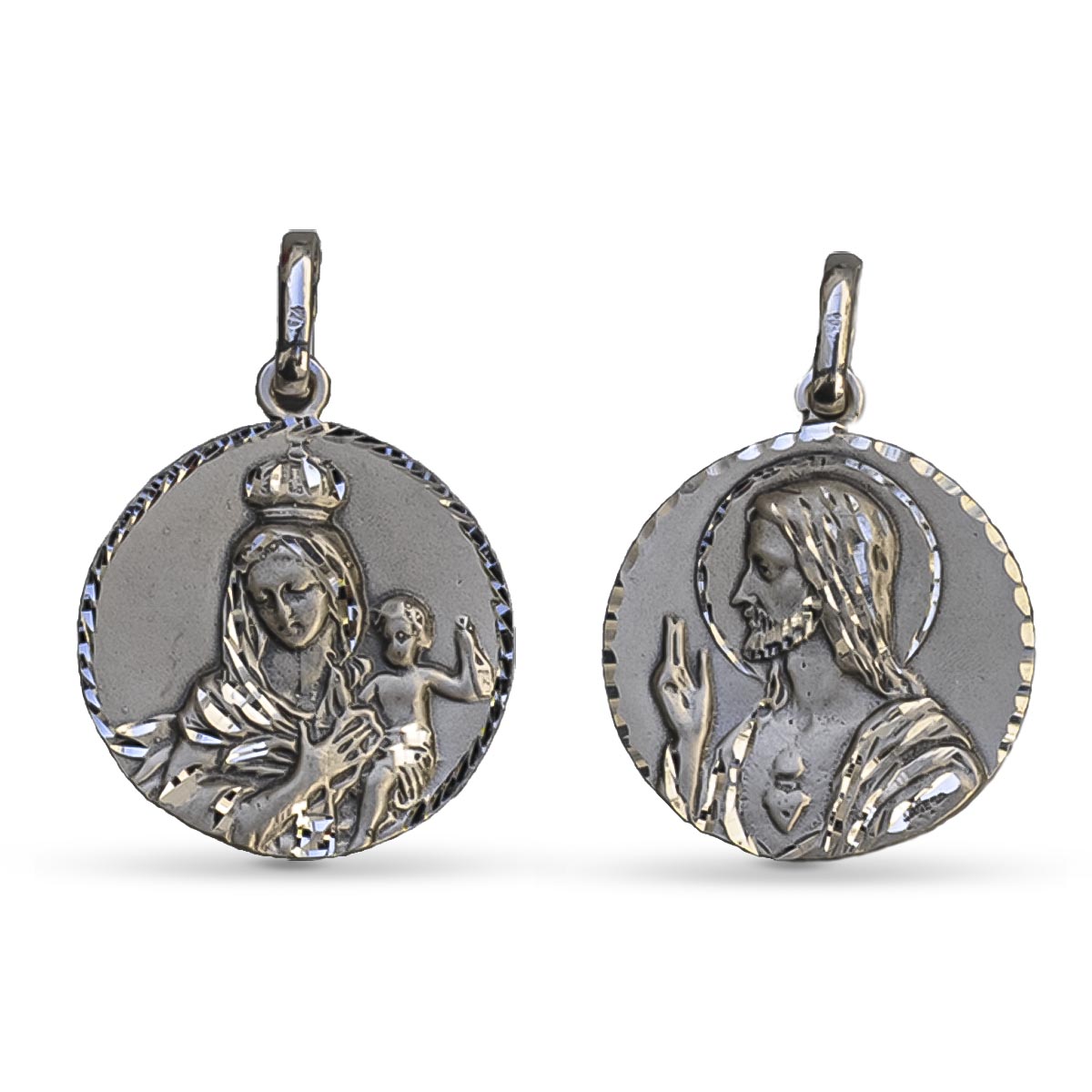 Medallas Virgen del Carmen y Sagrado Corazón de Jesús
