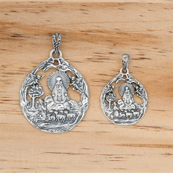Virgen de la Cabeza Aparición medalla en plata de ley.
